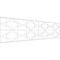 Ekena Millwork Set of Four Panels for 94 1/2"W x 24 1/4"H Gypsum Fretwork Wainscot Wall Paneling WPKP12X01X47GYP - alternate 1